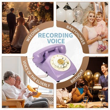 USB Compatible Telephone Guest Book Phone Recording Plastic For Baby Showers