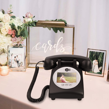 32GB Video Guest Book HD 1080P Telephone Guest Book With Night Light  For Cherished Memories