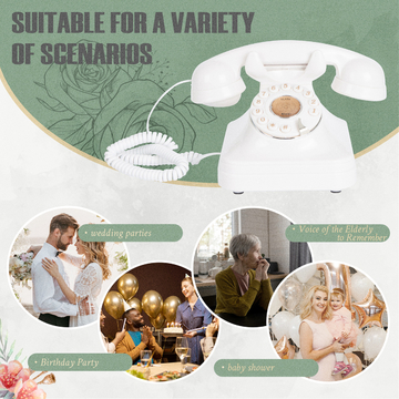 32GB Audio Phone Guest Book Voice Record 10hrs Recording Phone Wedding Guest Book