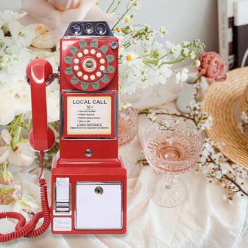 Plastic Telephone Guest Book Simple Operation Audio Phone Guestbook For Events