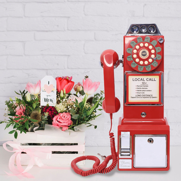 Plastic Telephone Guest Book Simple Operation Audio Phone Guestbook For Events